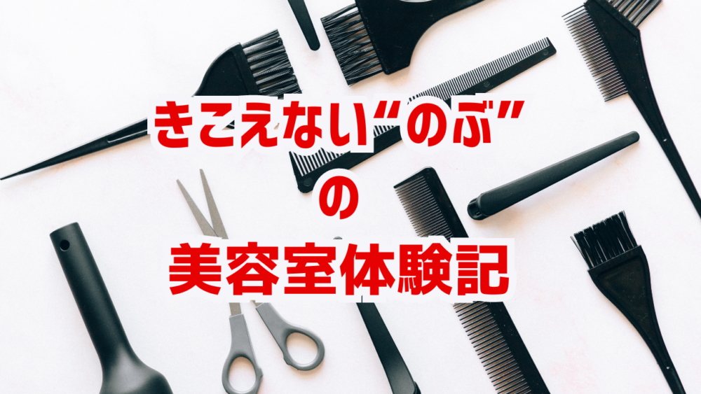 初めての美容室でもダイジョーブ！きこえない のぶ の美容室体験記